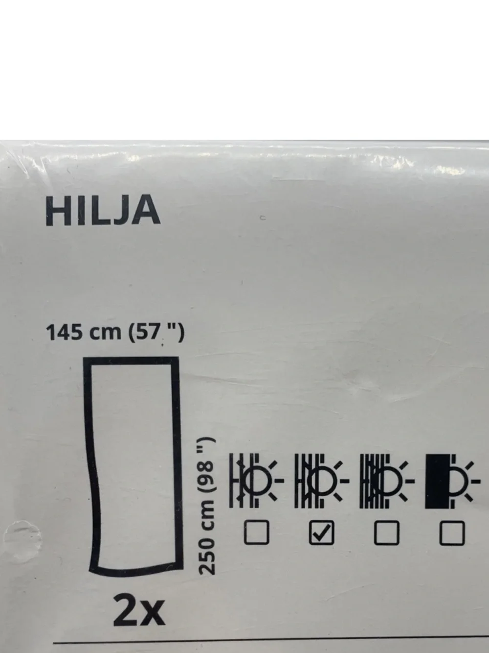 IKEA Hilja Curtains 2 Pair White Long Floor Length 98x57
